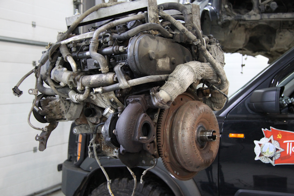 снятие и дефектовка двигателя Land rover discovery 3