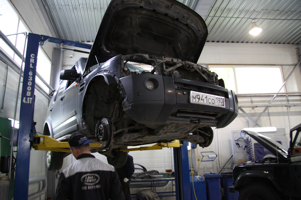 Land Rover Discovery - снятие кузова с рамы