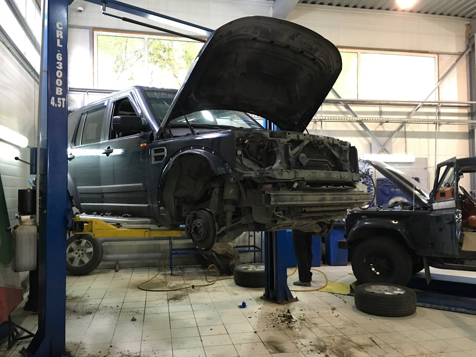 Land Rover Discovery - снятие кузова с рамы